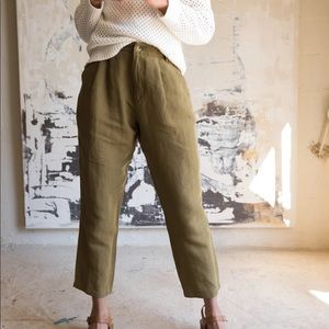 Able Charlie Taper Pant in Olive Green